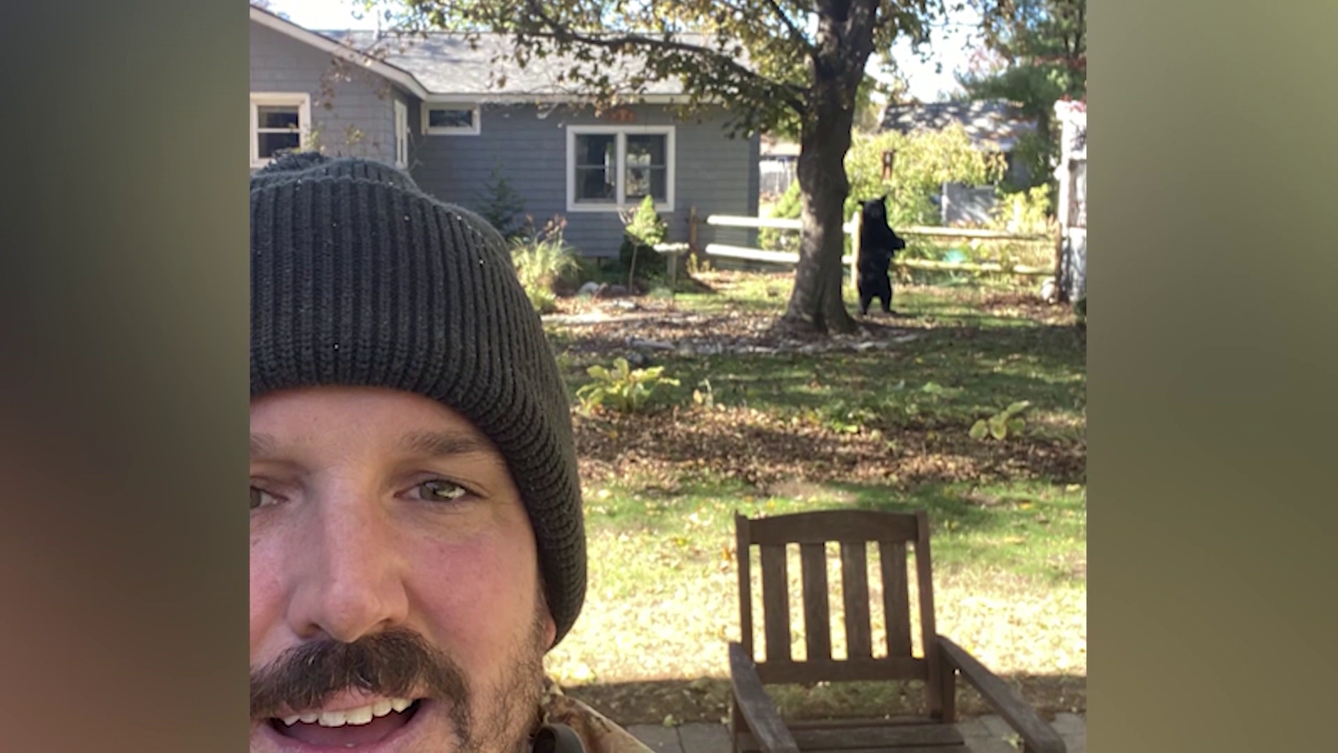 'Big, furry pillow lounging next to that tree': Man snaps selfie with black bear — WESH 2 Orlando, Winter Garden Schools news