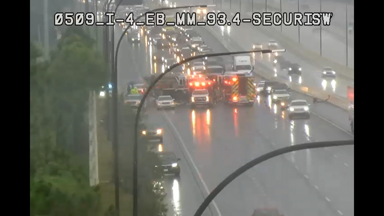 Roadblock cleared on I-4 eastbound after crash in Seminole County — WESH 2 Orlando, Winter Garden Community news