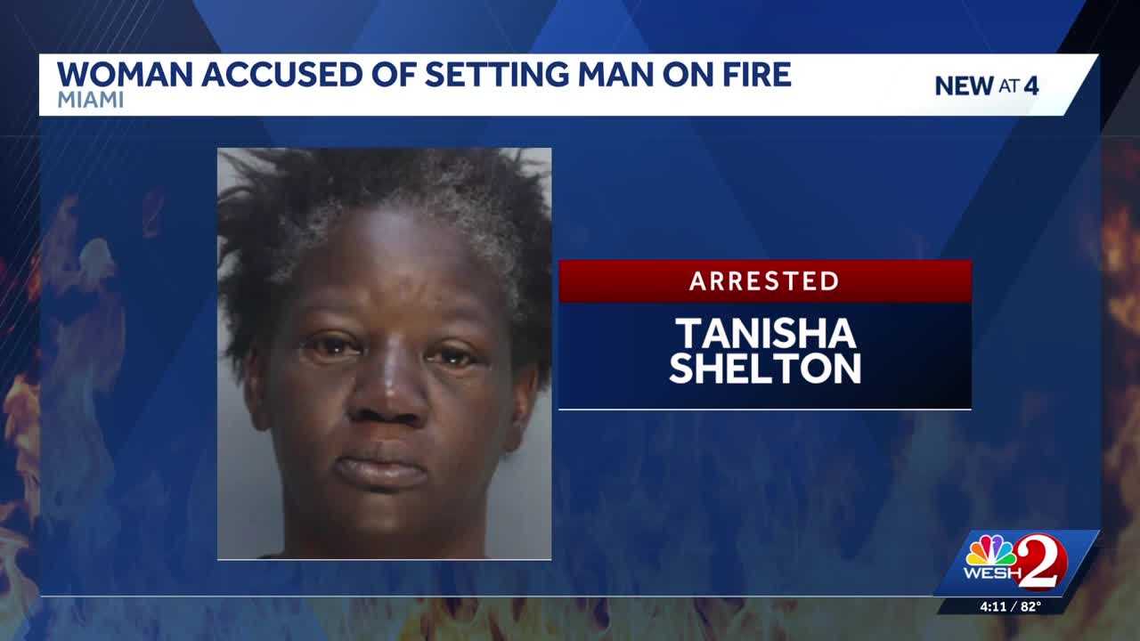 Florida woman accused of setting man on fire after asking someone to borrow lighter — WESH 2 Orlando, Winter Garden Community news