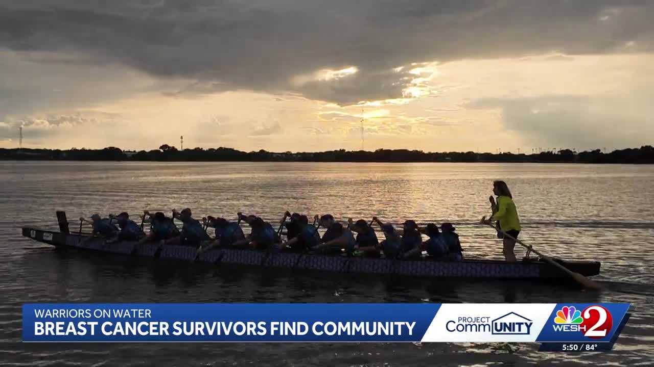 Breast cancer survivors find strength and sisterhood on Orlando dragon rowing team — WESH 2 Orlando, Winter Garden Sports news