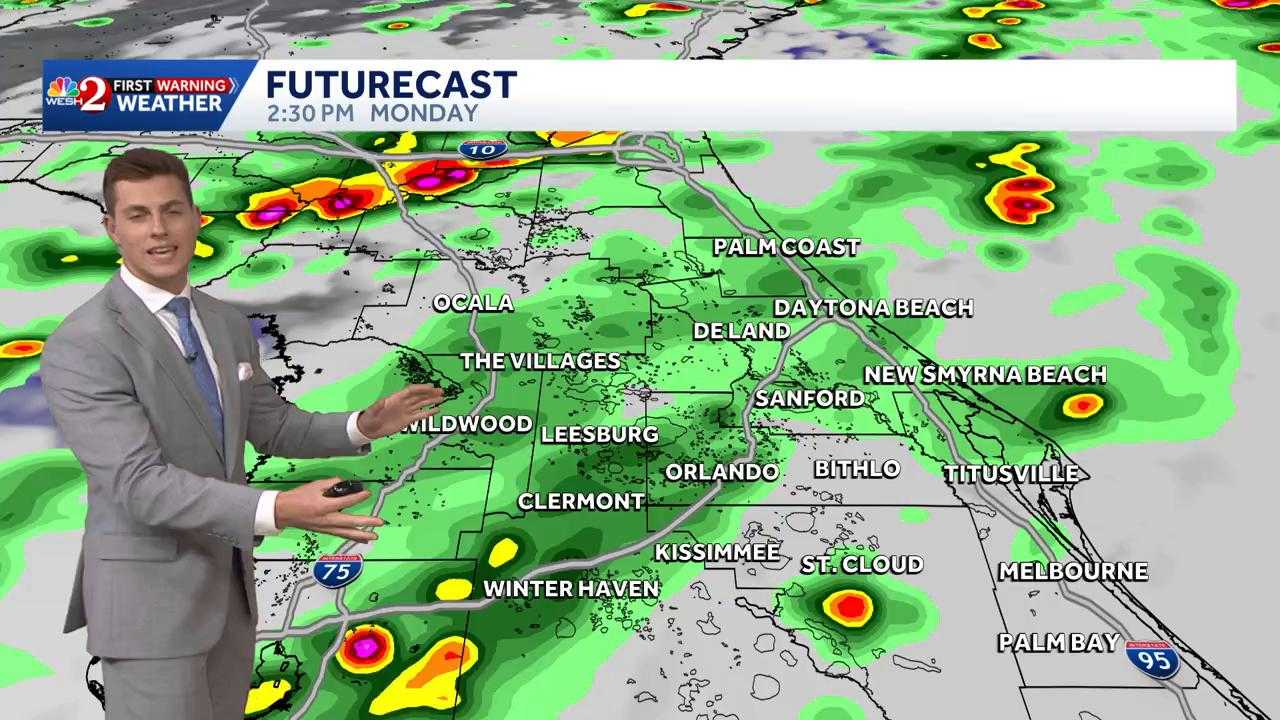 Orlando Weather: High coverage of rain continues into the work week — WESH 2 Orlando, Winter Garden Community news