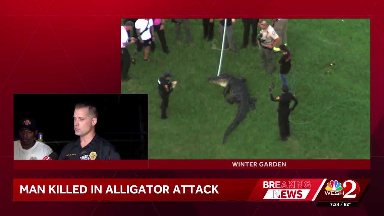 Alligator attacks, kills man who was fishing in Winter Garden, police say — WESH 2 Orlando, Winter Garden Community news