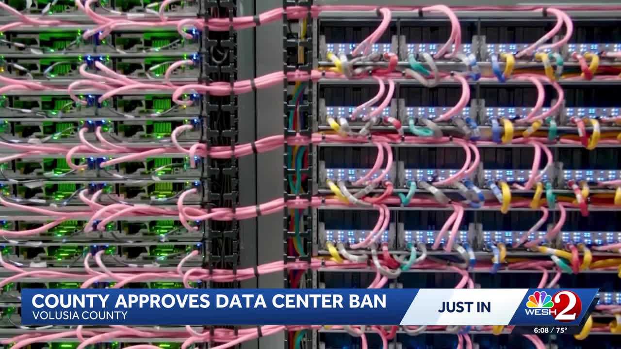 Volusia County bans large data centers in unincorporated areas — WESH 2 Orlando, Winter Garden Technology news