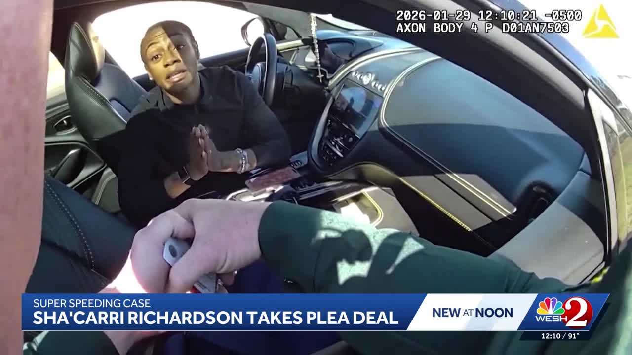 Olympic track star Sha'Carri Richardson takes plea deal in Florida super-speeder case — WESH 2 Local Orlando, Winter Garden Community news