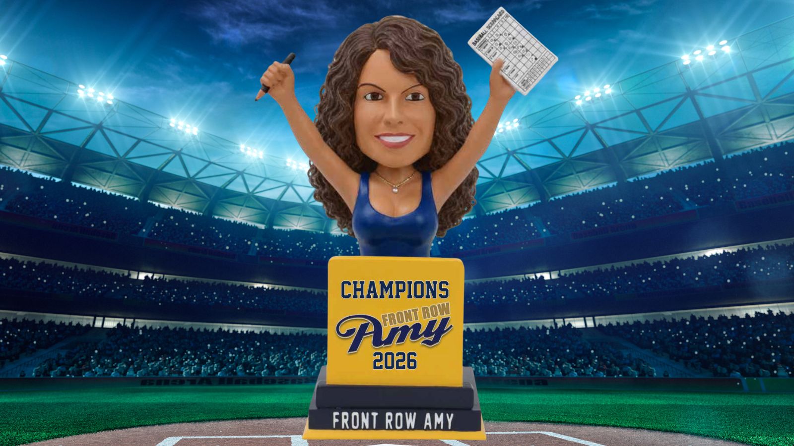 Front Row Amy gets bobblehead celebrating Brewers' World Series win — Winter Garden Sports news